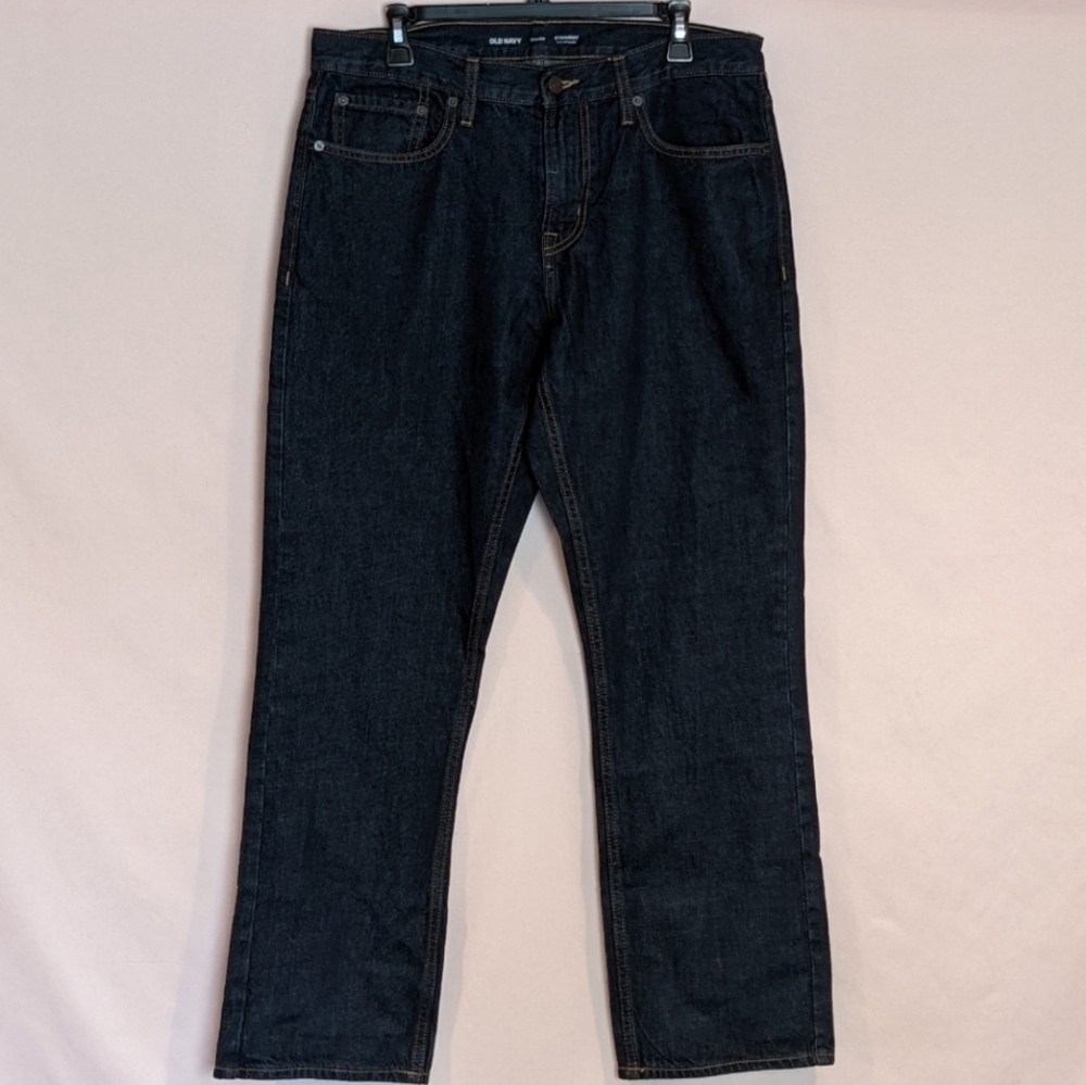 Old Navy Straight Built in Tough Dark Wash Jeans size 34x30